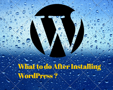 What to do after Installing WordPress